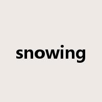 snowing是什么意思