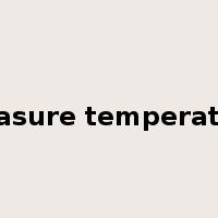 measure temperature是什么意思