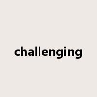 challenging是什么意思