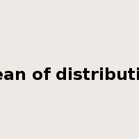 mean of distribution是什么意思