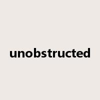 unobstructed是什么意思