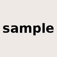 sample是什么意思