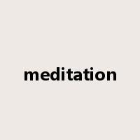 meditation是什么意思