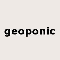 geoponic是什么意思