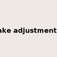 make adjustment to是什么意思