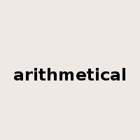 arithmetical是什么意思