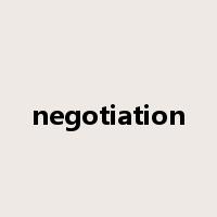 negotiation是什么意思