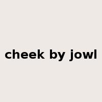 cheek by jowl是什么意思