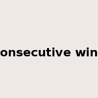 consecutive wins是什么意思