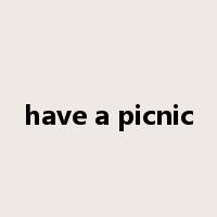 have a picnic是什么意思