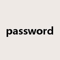 password是什么意思