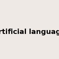 artificial language是什么意思