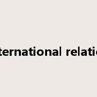 international relation是什么意思