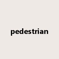 pedestrian是什么意思