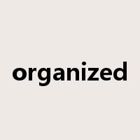 organized是什么意思