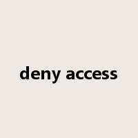 deny access是什么意思