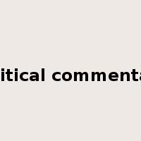 political commentary是什么意思