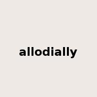 allodially是什么意思