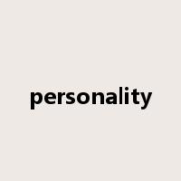 personality是什么意思