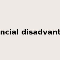 financial disadvantage是什么意思