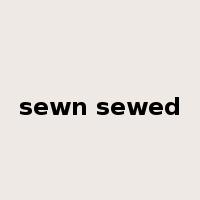 sewn sewed是什么意思