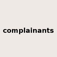 complainants是什么意思