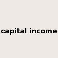 capital income是什么意思