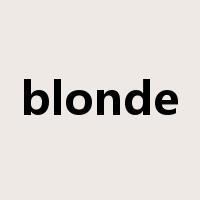 blonde是什么意思