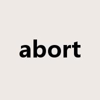 abort是什么意思