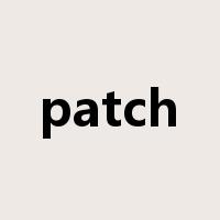 patch是什么意思