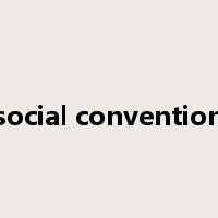 social convention是什么意思