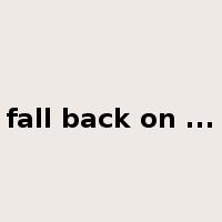 fall back on ...是什么意思