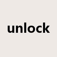 unlock是什么意思