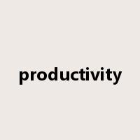 productivity是什么意思