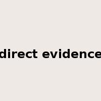 direct evidence是什么意思