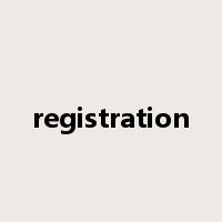 registration是什么意思