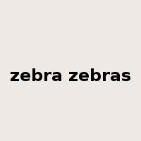 zebra zebras是什么意思