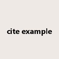 cite example是什么意思