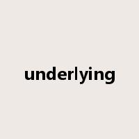 underlying是什么意思