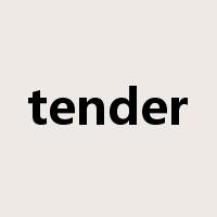 tender是什么意思