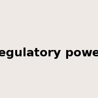 regulatory power是什么意思