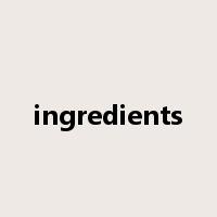 ingredients是什么意思