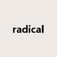 radical是什么意思