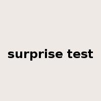 surprise test是什么意思