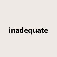 inadequate是什么意思