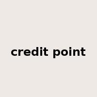 credit point是什么意思