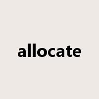 allocate是什么意思