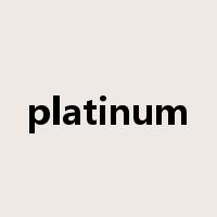 platinum是什么意思