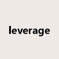 leverage是什么意思