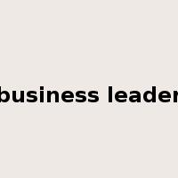 business leader是什么意思